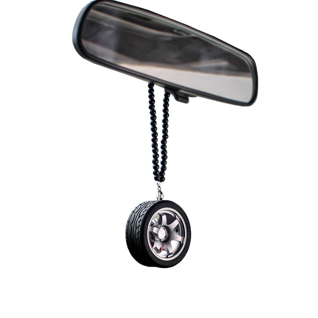 Binnenspiegel Hanger Velg Achteruitkijkspiegel - Grijs met Band - VCTparts.nl