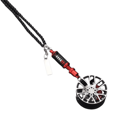 Binnenspiegel Hanger Velg Achteruitkijkspiegel - Ster met Rode Vering Lichtmetaal