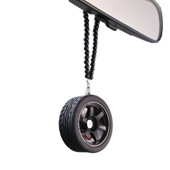 Binnenspiegel Hanger Velg Achteruitkijkspiegel zwart met Band - VCTparts.nl