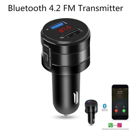 VCTparts Bluetooth FM Transmitter / Car Kit / Autolader / Muziek / GSM lader Zwart NORGOS 5