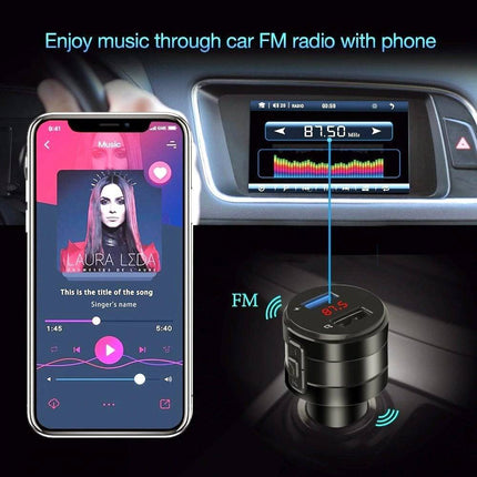 VCTparts Bluetooth FM Transmitter / Car Kit / Autolader / Muziek / GSM lader Zwart NORGOS 8