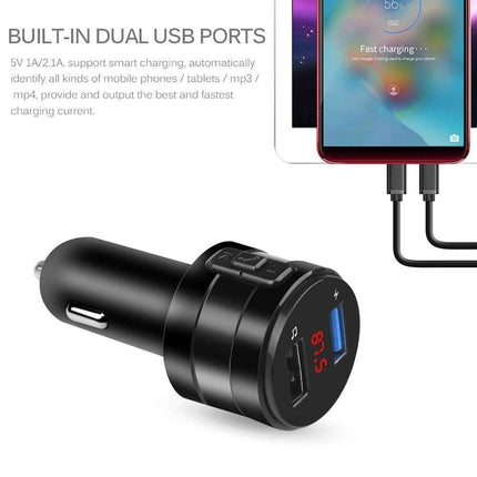 VCTparts Bluetooth FM Transmitter / Car Kit / Autolader / Muziek / GSM lader Zwart NORGOS 6
