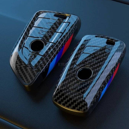 VCTparts BMW Sleutel Hoes Carbon Fiber ABS Behuizing - Puntvorm [X3 X5 X6 F30 F34 F10 F20 G20 g30 G01 G02 G05 F15 F16 1 3 5 7 Serie] NORGOS 4