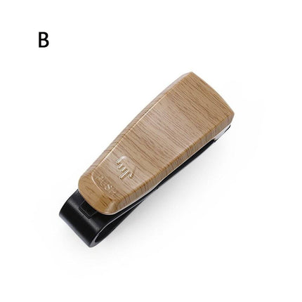VCTparts Brillenhouder voor auto zonneklep – Oak Wood – Zonnebril houder met clip NORGOS 5