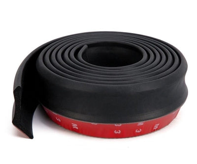 Bumper Bescherming Lip Verlaging Strip Rubber Zwart (2.5m)