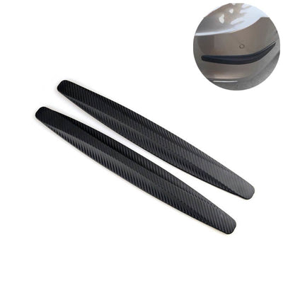 Bumper Strip Hoekstrip Carrosserie Bescherming Rubber Zelfklevend - Carbon (2 stuks)