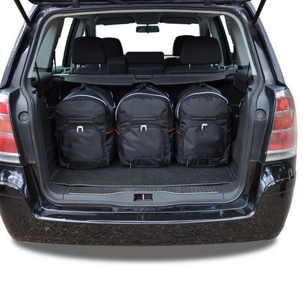 Kjust Reistassenset voor Opel Zafira 2007-2014 - Set van 5 Tassen met 3 Roltassen en 2 Sporttassen