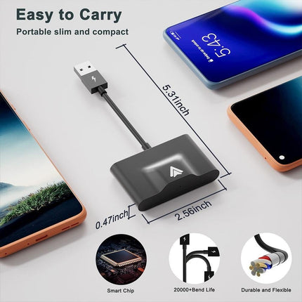VCTparts Car Dongle Wireless USB Adapter Geschikt voor Android Auto - Draadloos verbinden - 2023 Vernieuwd Model NORGOS 7