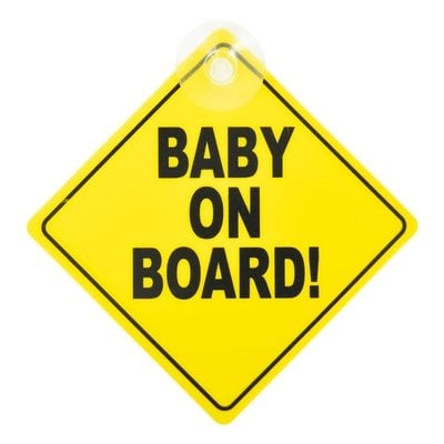 CarKids  Baby on Board Sign / Baby aan boord Bord Geel