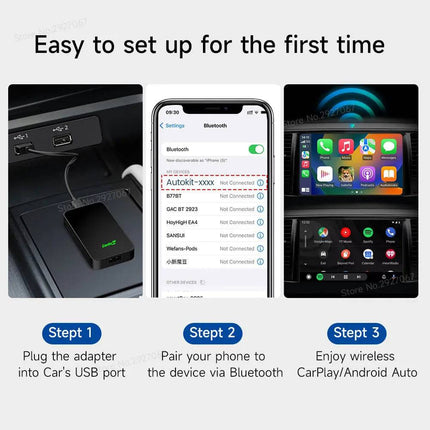 Carlinkit Carlinkit Dongle 5.0 Wireless Draadloos USB Adapter voor CarPlay & Android Auto Converteren INNPRO 3
