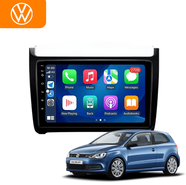 CarPlay &amp; Android Auto Multimedia Speler voor Volkswagen Polo 2009–2017 – GPS Navigatie en Touchscreen – Inbouwen / Inbouwservice / Installatie - VCTparts.nl