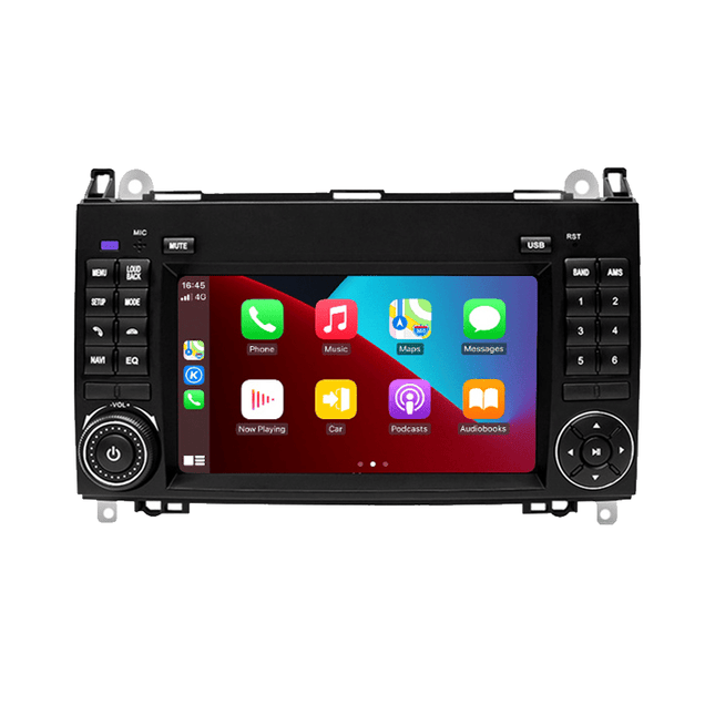 CarPlay & Android Auto 7 Inch Radio voor Mercedes - Benz A - Klasse, B - Klasse, Vito, Viano, Sprinter – Draadloos 2DIN Systeem met GPS Navigatie & Touchscreen – Inbouwen / Inbouwservice / Installatie - VCTparts.nl
