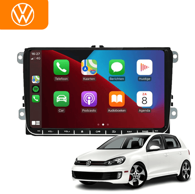 CarPlay & Android Auto Radio voor VW Golf 5/6, Polo, Jetta, Passat, Touran, Tiguan, Leon, Octavia, Sharan – GPS Navigatie & Touchscreen – Inbouwen / Inbouwservice / Installatie