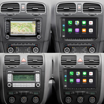 VCTparts CarPlay & Android Auto Radio voor VW Golf 5/6, Polo, Jetta, Passat, Touran, Tiguan, Leon, Octavia, Sharan – GPS Navigatie & Touchscreen – Inbouwen / Inbouwservice / Installatie Ainavi 4