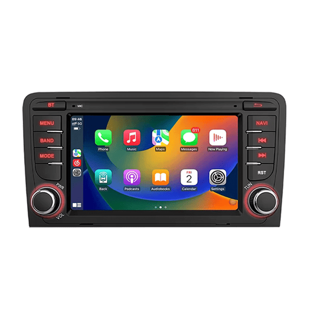 CarPlay & Android Auto Scherm voor Audi A3 8P, S3, RS3 (2003–2012) – Draadloos Multimedia Display, GPS Navigatie & Touchscreen – Inbouwen / Inbouwservice / Installatie - VCTparts.nl