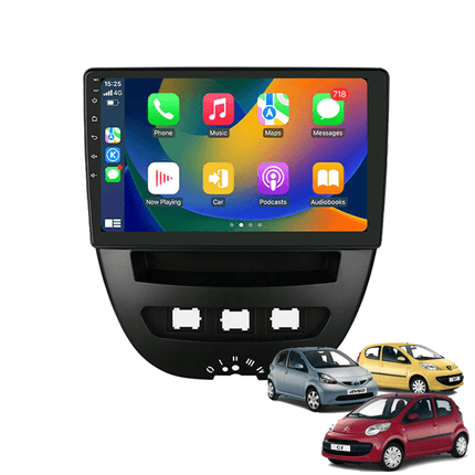 VCTparts CarPlay & Android Auto Scherm voor Citroën C1, Toyota Aygo, Peugeot 107 (2005 - 2014) – Draadloos Multimedia Touchscreen, GPS Navigatie – Inbouwen / Inbouwservice / Installatie Ainavi 1