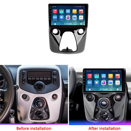 CarPlay & Android Auto Scherm voor Citroën C1, Toyota Aygo, Peugeot 108 (2014–heden) – Draadloos Multimedia Touchscreen, GPS Navigatie – Inbouwen / Inbouwservice / Installatie - VCTparts.nl