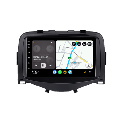 CarPlay & Android Auto Scherm voor Citroën C1, Toyota Aygo, Peugeot 108 (2014–heden) – Draadloos Multimedia Touchscreen, GPS Navigatie – Inbouwen / Inbouwservice / Installatie - VCTparts.nl