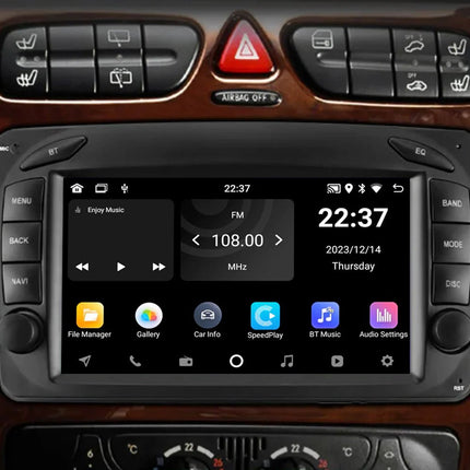 VCTparts CarPlay & Android Auto Scherm voor Mercedes - Benz C - Klasse W203, CLK W209, G - Klasse W463, Viano/Vito W639 (1998–2006) – Draadloos Multimedia Touchscreen, GPS Navigatie – Inbouwen / Inbouwservice / Installatie Ainavi 3