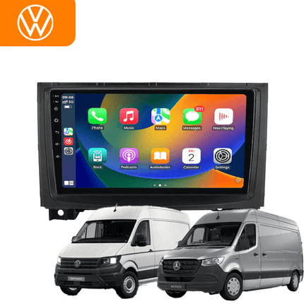 VCTparts CarPlay & Android Auto Scherm voor Mercedes Benz Sprinter, Volkswagen Crafter (2006) – Draadloos Multimedia Touchscreen, GPS Navigatie – Inbouwen / Inbouwservice / Installatie Ainavi 1