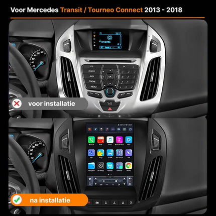VCTparts CarPlay en Android Auto Autoradio voor Ford Transit Connect / Tourneo Connect 2013–2018 – 9,7 inch Touchscreen, GPS, Bluetooth, WiFi, RDS, DSP – Inbouwen / Inbouwservice / Installatie Hizpo 2