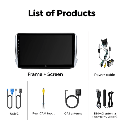 VCTparts CarPlay en Android Auto Multimedia Speler voor Peugeot 2008 / 208 2012–2018 – GPS Navigatie en Touchscreen – Inbouwen / Inbouwservice / Installatie Ainavi 4