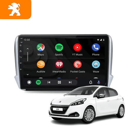 VCTparts CarPlay en Android Auto Multimedia Speler voor Peugeot 2008 / 208 2012–2018 – GPS Navigatie en Touchscreen – Inbouwen / Inbouwservice / Installatie Ainavi 2