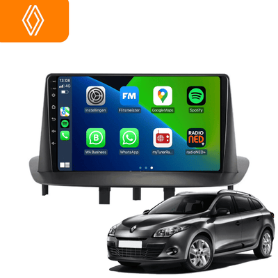 CarPlay en Android Auto Multimedia Speler voor Renault Mégane 2008–2016 – GPS Navigatie en Touchscreen – Inbouwen / Inbouwservice / Installatie