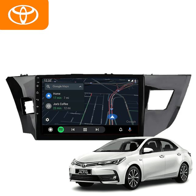 CarPlay en Android Auto Multimedia Speler voor Toyota Auris en Corolla 2013–2018 – GPS Navigatie en Touchscreen – Inbouwen / Inbouwservice / Installatie - VCTparts.nl