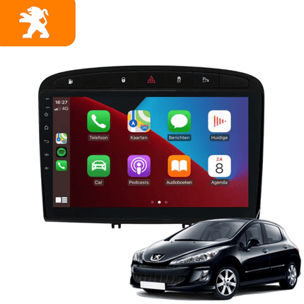 VCTparts CarPlay en Android Auto Radio 9 Inch voor Peugeot 308/408 (2007–2015) – GPS Navigatie Touchscreen – Inbouwen / Inbouwservice / Installatie Ainavi 1