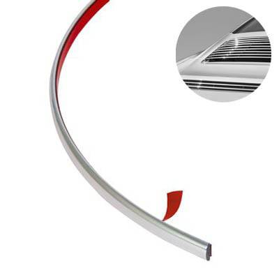 Carpoint Sierstrip Chrome Zelfklevend 6mm 8m Lijst Universeel Buiten en Binnen