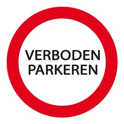 Carpoint Verboden Parkeren Bord Ø 24cm Parkeerverbod No Parking