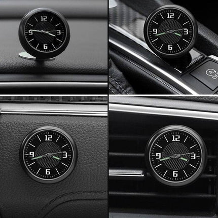 VCTparts Chique Auto Klokje Opplakbaar en Clip - Dashboard Clock Tijd Zwart NORGOS 2