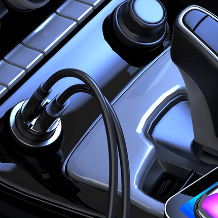 Choetech Autolader Telefoon 1x USBA, 1x USBC 30W PD 3.0 12/24V Zwart - VCTparts.nl