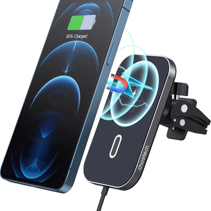 Choetech Choetech Magsafe 15W Draadloze Oplader Autohouder voor iPhone 12 / 12 mini / 12 Pro Max / 12 Pro Zwart 1