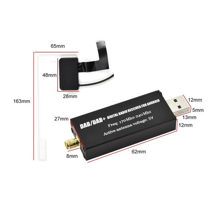 VCTparts DAB+ Antenne Digitale Radio met USB Adapter voor Android Auto Stereo Ontvanger [DAB Plus + DabPlus] NORGOS 6