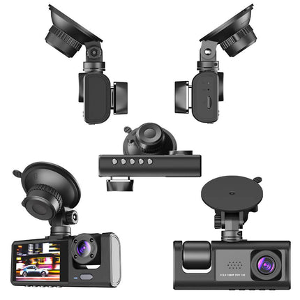 VCTparts Dashcam HD 1080P 3CH Auto Recorder met Binnenzijde Camera Zwart NORGOS 5