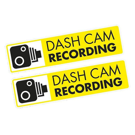 VCTparts Dashcam Recording Auto Sticker (5.5 x 3cm) Veiligheid Geel NORGOS 2