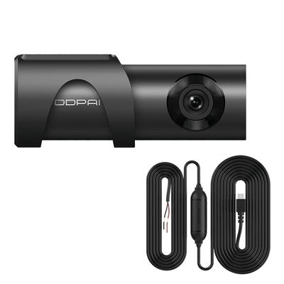 DDPAI Dashcam Mini3 2K 1600P FullHD Wifi Video Recorder + Continue Voeding Zwart