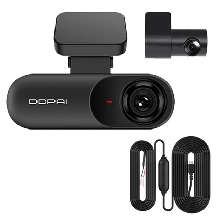 DDPAI DDPAI Mola N3 Dashcam 2K 1600P 2CH HD Wifi Video Recorder + Continue Voeding Zwart Combideal 1