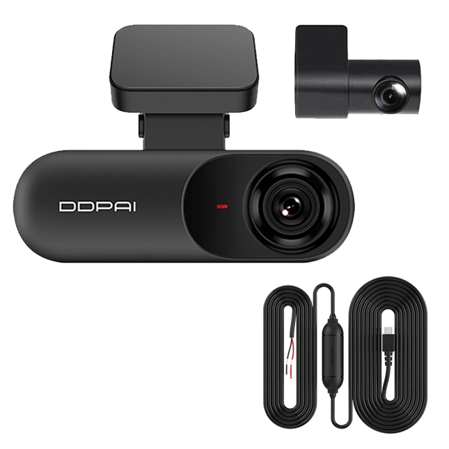 DDPAI DDPAI Mola N3 Dashcam 2K 1600P 2CH HD Wifi Video Recorder + Continue Voeding Zwart Combideal 1