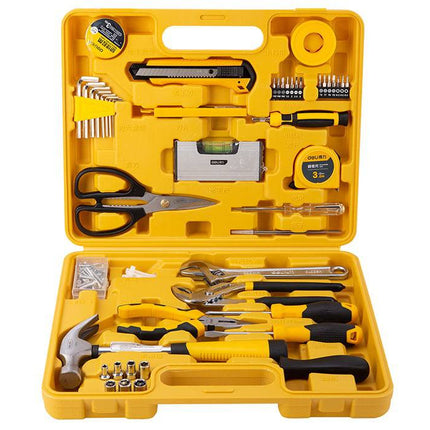 Deli Deli 48 - delige Tools Huishoudelijke Gereedschapset Koffer (EDL1048J) Geel [Gereedschap - Deli] INNPRO 2