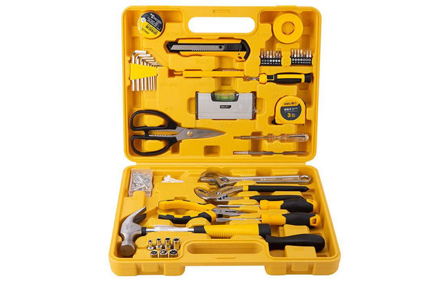 Deli Deli 48 - delige Tools Huishoudelijke Gereedschapset Koffer (EDL1048J) Geel [Gereedschap - Deli] INNPRO 2