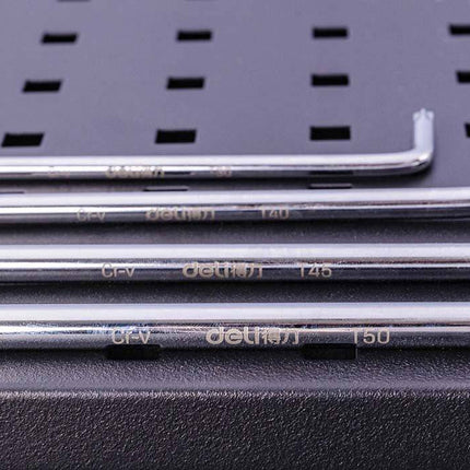 Deli Deli Torx Inbussleutelset 1.5 - 10mm 9 stuks [Gereedschap - Tools EDL3091] (Zilver) INNPRO 2