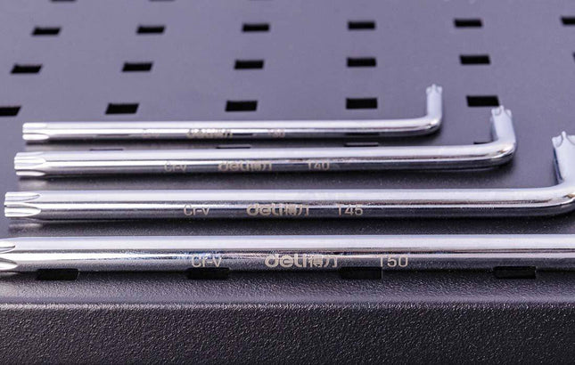 Deli Deli Torx Inbussleutelset 1.5 - 10mm 9 stuks [Gereedschap - Tools EDL3091] (Zilver) INNPRO 2