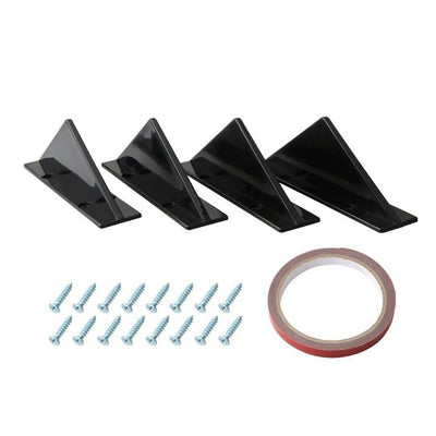 Diffuser Haaienvin - Achterbumper spoiler - Recht Zwart (set)