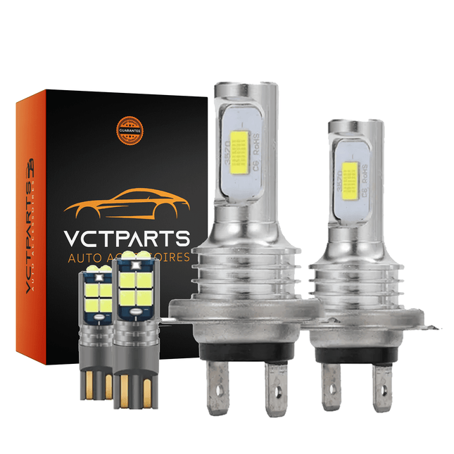 VCTparts Dimlicht & Parkeerlicht LED H7 + T10 6000k Wit (set) [Witte koplampen - Witte Dimlichten] Combideal 1