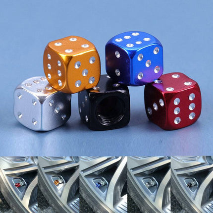 VCTparts Dobbelsteen Ventieldopjes Dobbel Steentjes Dices - Metaal Rood (set 4 stuks) NORGOS 6