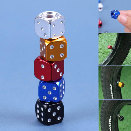 VCTparts Dobbelsteen Ventieldopjes Dobbel Steentjes Dices - Metaal Rood (set 4 stuks) NORGOS 3