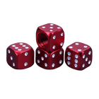 VCTparts Dobbelsteen Ventieldopjes Dobbel Steentjes Dices - Metaal Rood (set 4 stuks) NORGOS 4